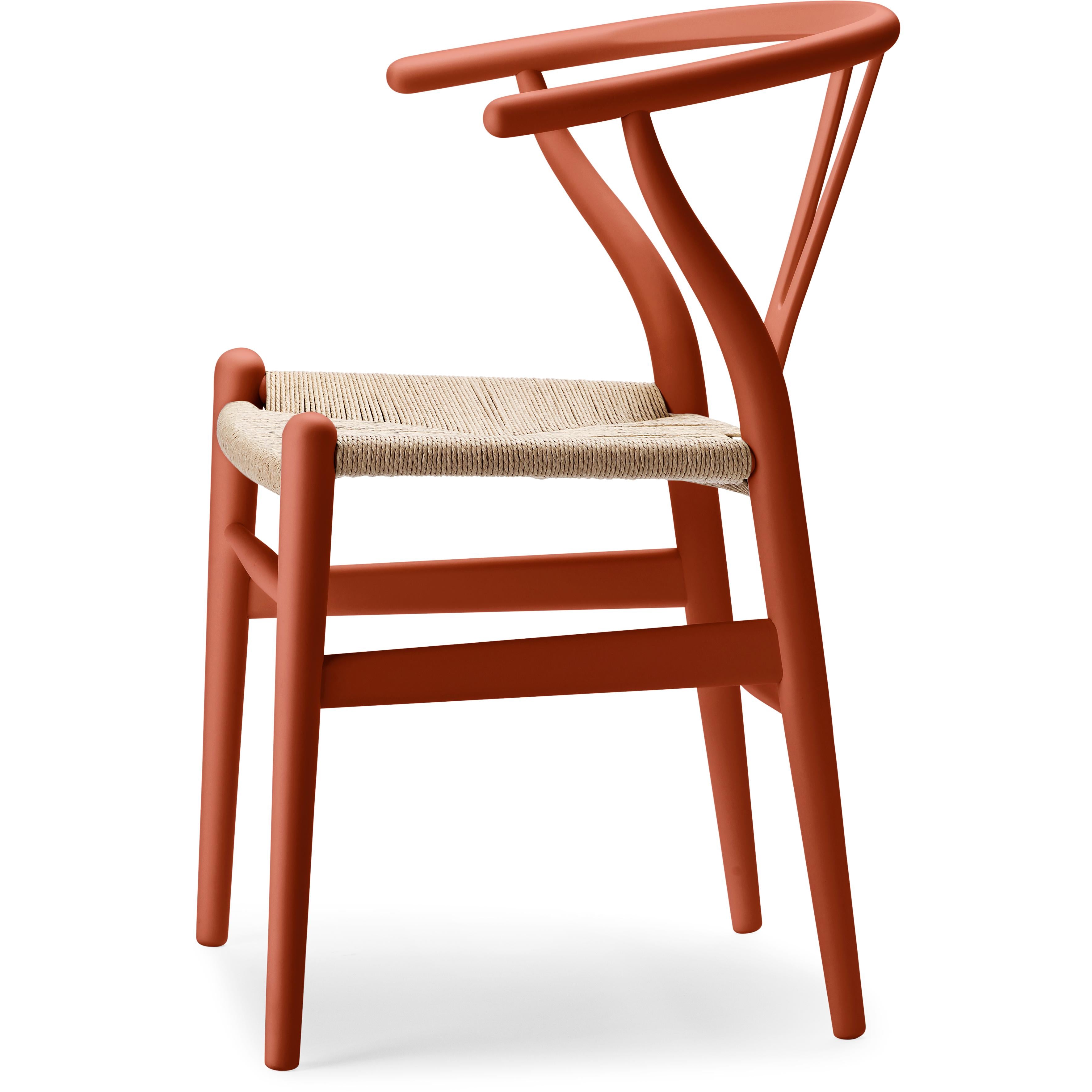 [product_category]-Carl Hansen Ch24 Wishbone Chair Beech Special Edition, Natural Cord/Soft Terracotta-Carl Hansen-5715230006023-CH24-010-M-S3560-Y70R-FSC-70-CAR-3