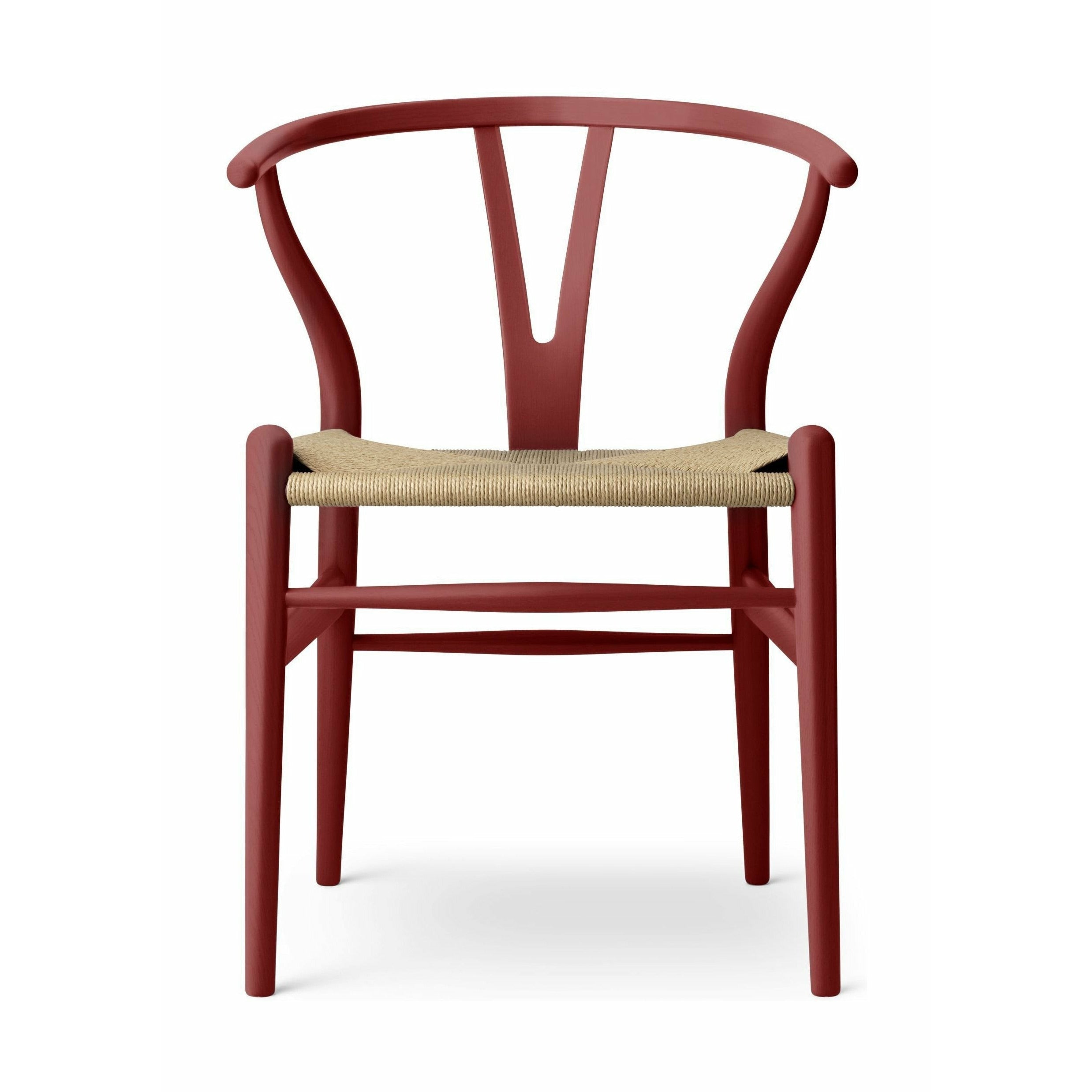 Karla Hansen CH24 WISHBONE KRIVA OAK, FALU RED/PŘÍRODNÍ CORD