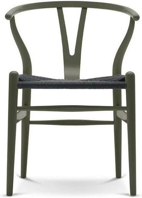 [product_category]-Carl Hansen Ch24 Y Chair Chair Black Paper Cord, Beech/Olive Green-Carl Hansen-CH24-black-beecholivegreen-CAR-1
