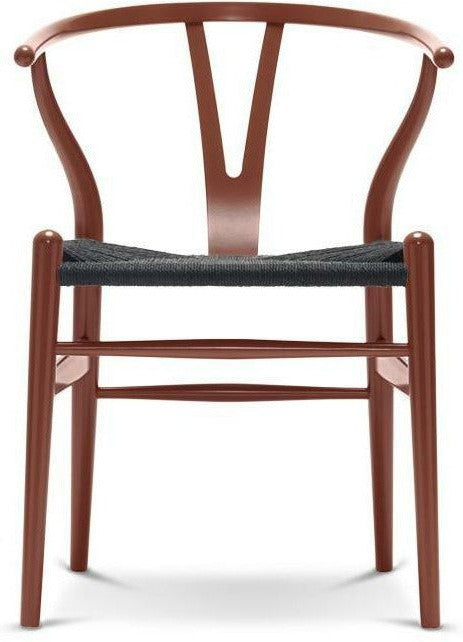 [product_category]-Carl Hansen Ch24 Y Chair Chair Black Paper Cord, Beech/Red Brown-Carl Hansen-CH24-black-beechredbrown-CAR-1