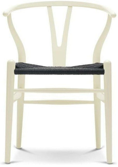 [product_category]-Carl Hansen Ch24 Y Chair Chair Black Paper Cord, Beech/Vanilla White-Carl Hansen-CH24-black-beechvanillawhite-CAR-1