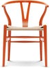 Carl Hansen CH24 y židle židle přírodní papírový šňůra, buk/oranžová červená