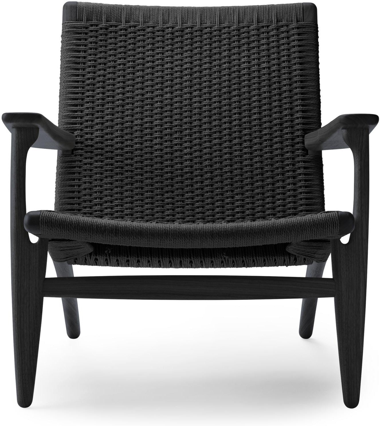 [product_category]-Carl Hansen Ch25 Lounge Chair, Colored Oak/Black Paper Cord-Carl Hansen-ch25-black-ncss9000-n-CAR-1