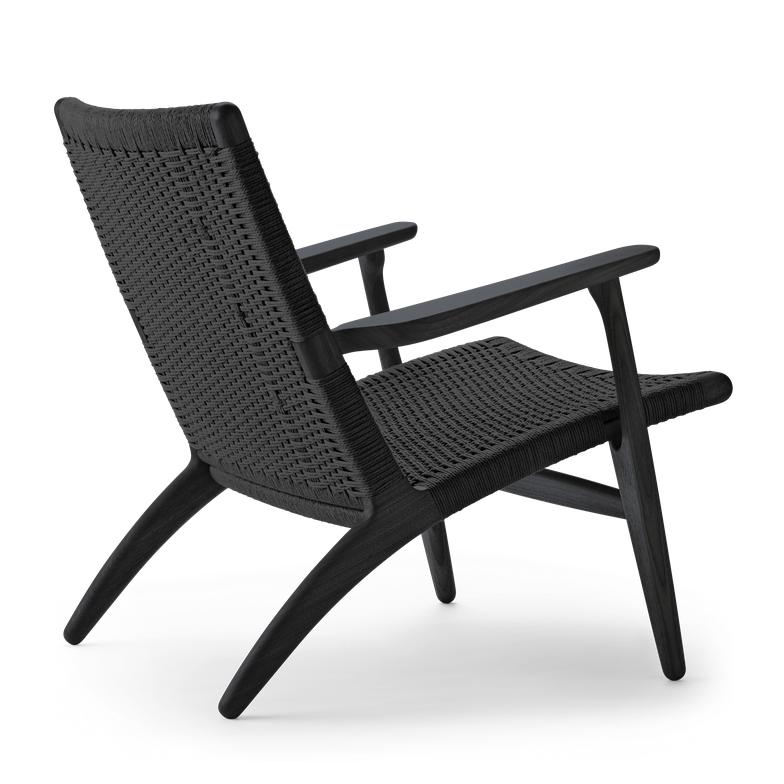 [product_category]-Carl Hansen Ch25 Lounge Chair, Colored Oak/Black Paper Cord-Carl Hansen-ch25-black-ncss9000-n-CAR-2