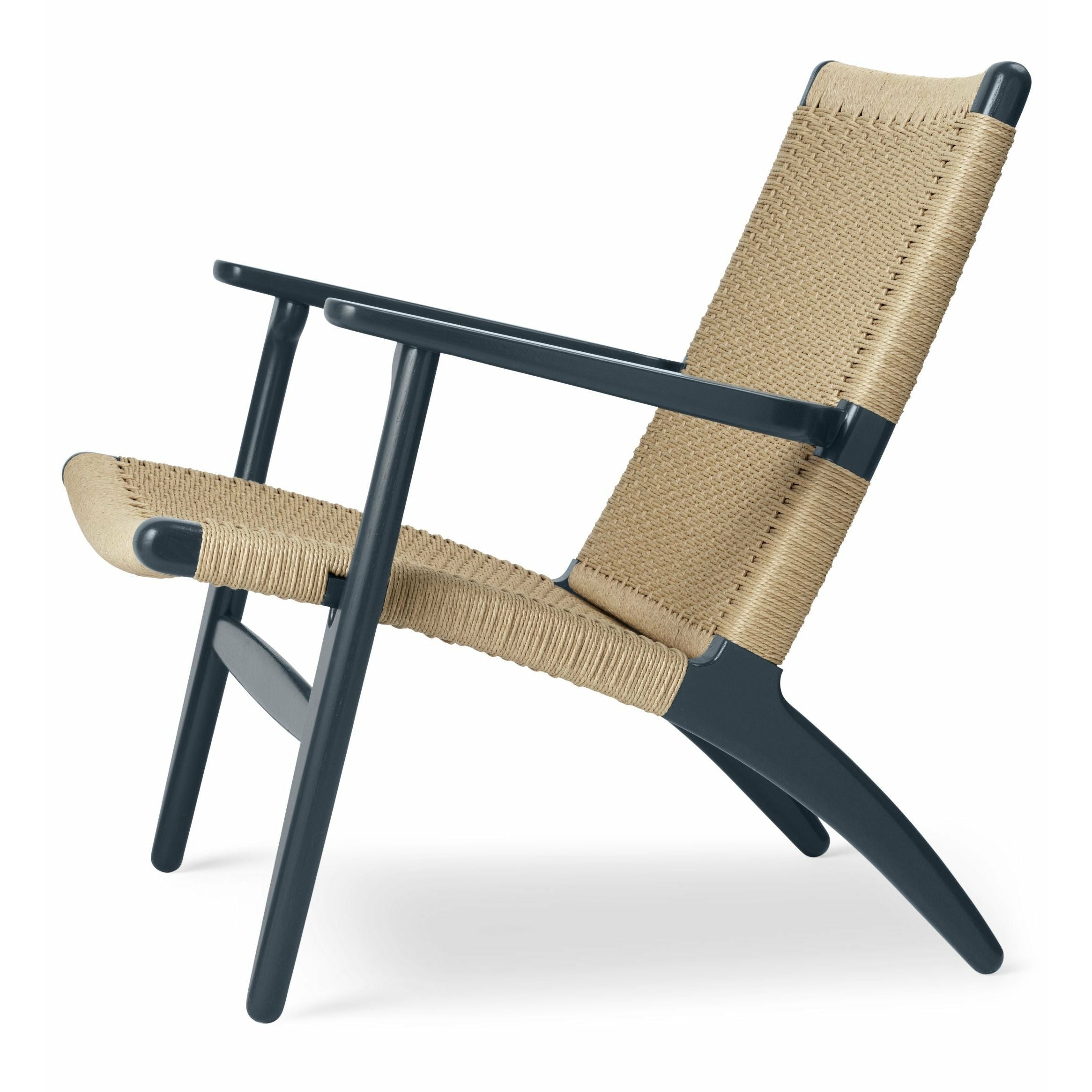 [product_category]-Carl Hansen Ch25 Lounge Chair Oak, North Sea Blue/Natural Cord-Carl Hansen-5714413969766-CH25-020-S8010-B10G-FSC-70-CAR-2