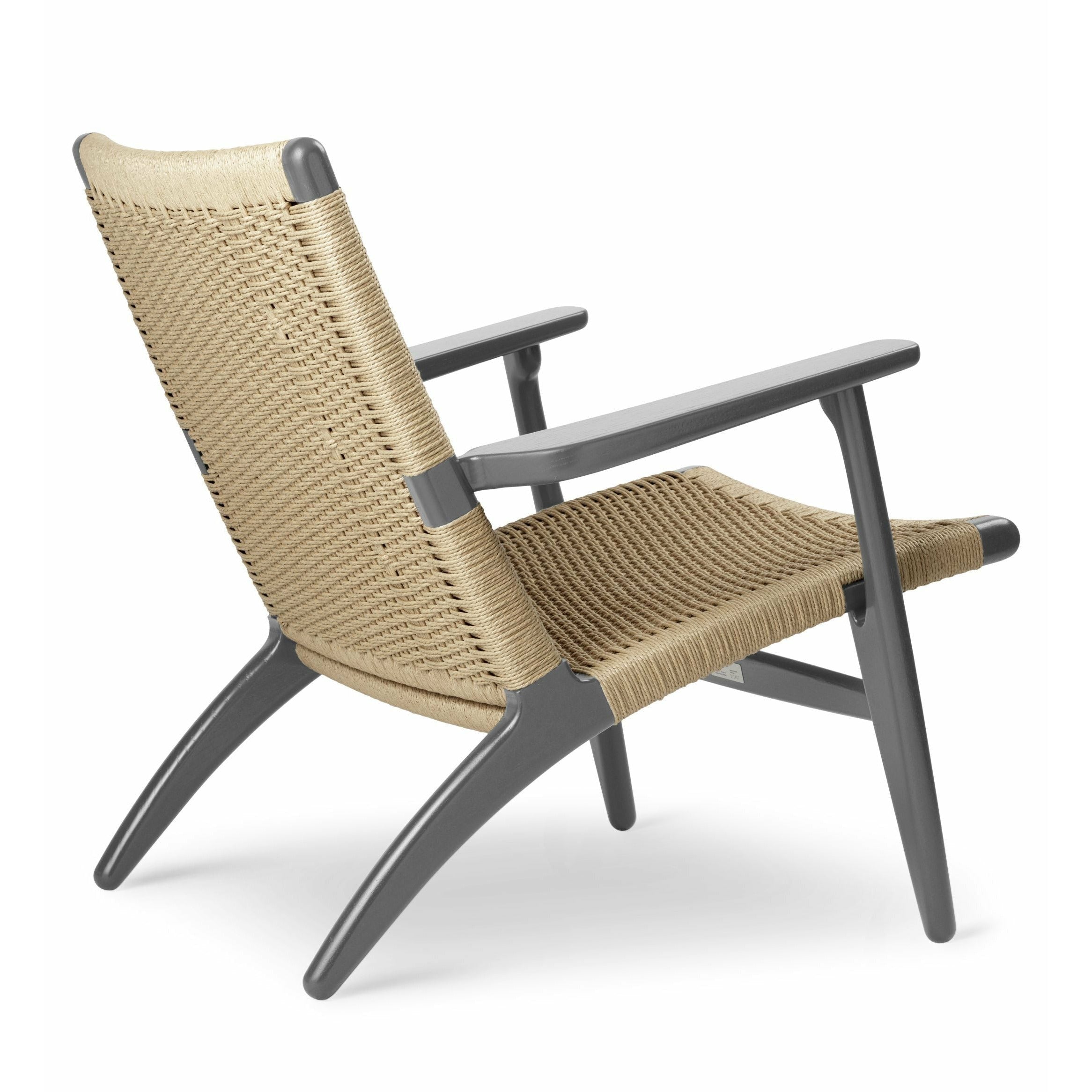 Carl Hansen Ch25 Lounge Chair Oak, Slate Brown/Natural Cord Special Edition