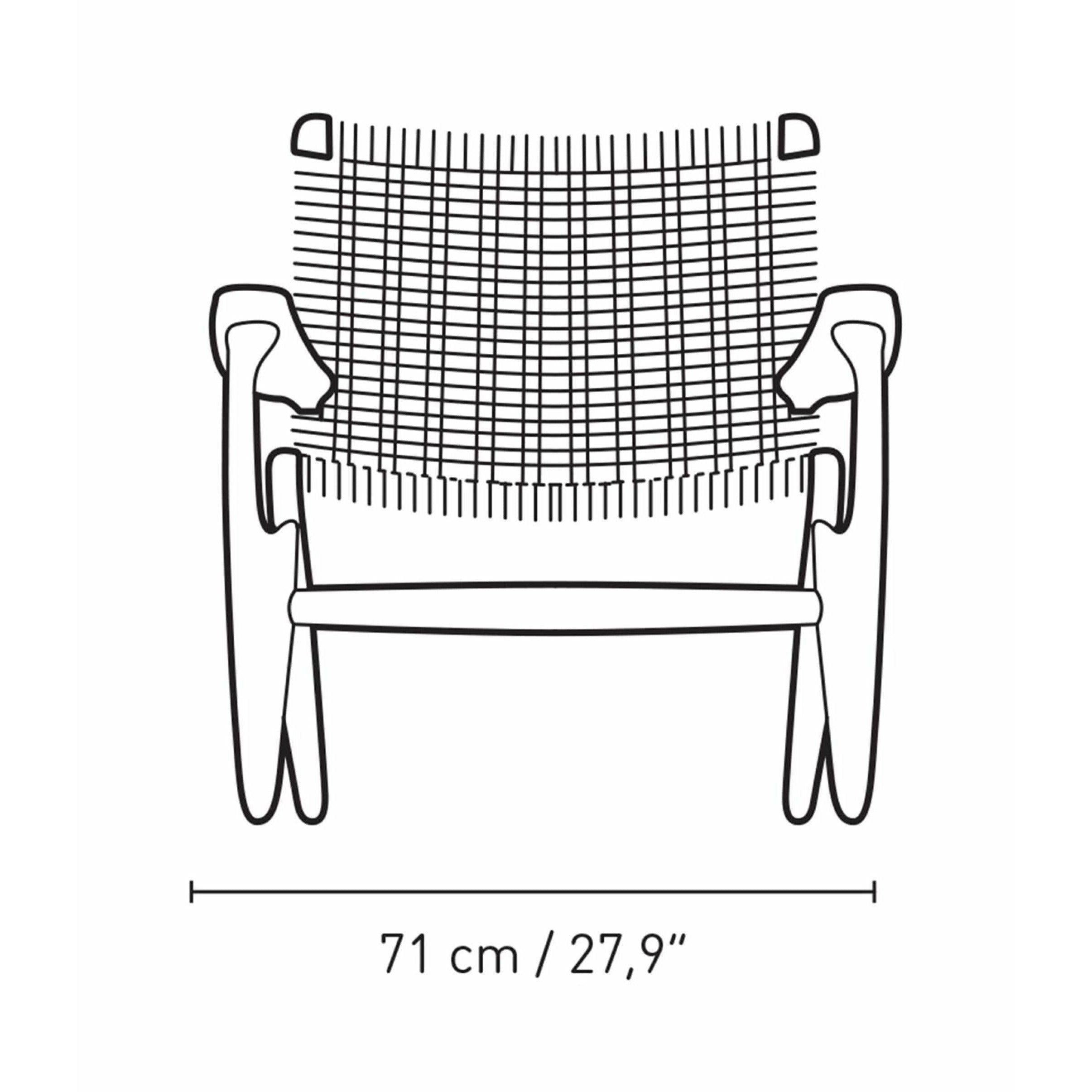 Carl Hansen Ch25 Lounge Chair Oak, Slate Brown/Natural Cord Special Edition
