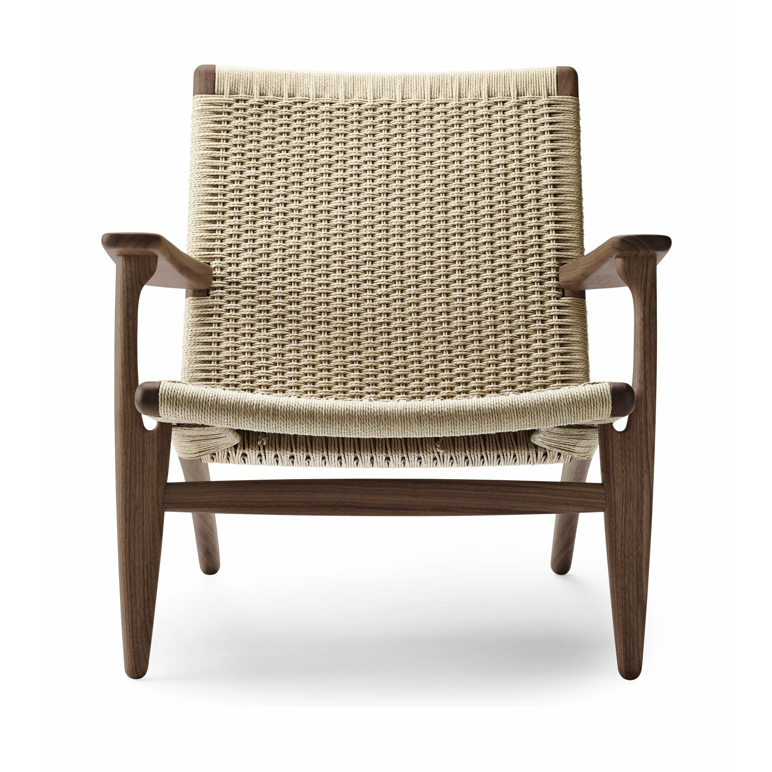 [product_category]-Carl Hansen Ch25 Lounge Chair Oak Smoke Colored Oil, Natural Cord-Carl Hansen-CH25-oak-smokedoil-papercord- natural-CAR-1