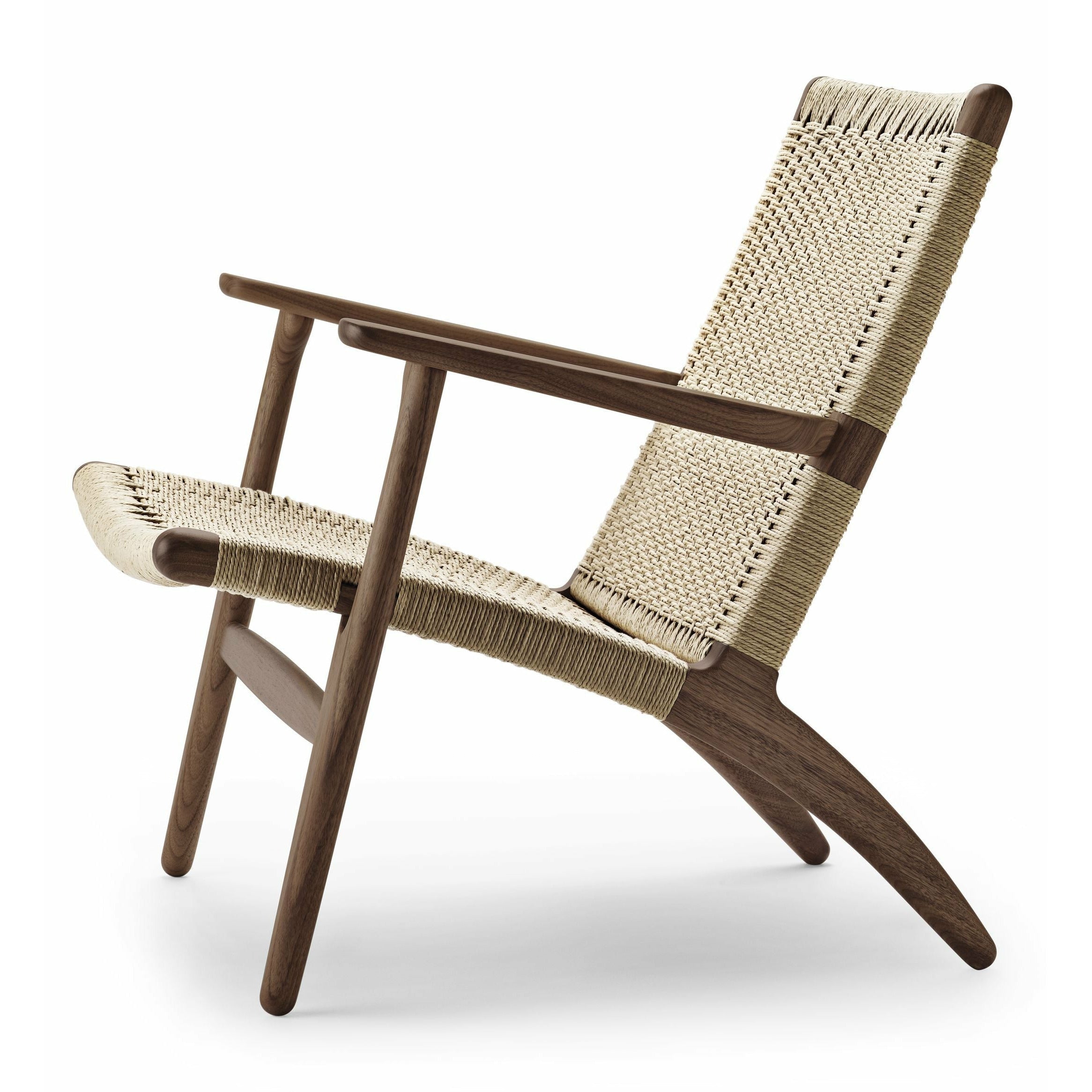 [product_category]-Carl Hansen Ch25 Lounge Chair Oak Smoke Colored Oil, Natural Cord-Carl Hansen-CH25-oak-smokedoil-papercord- natural-CAR-2