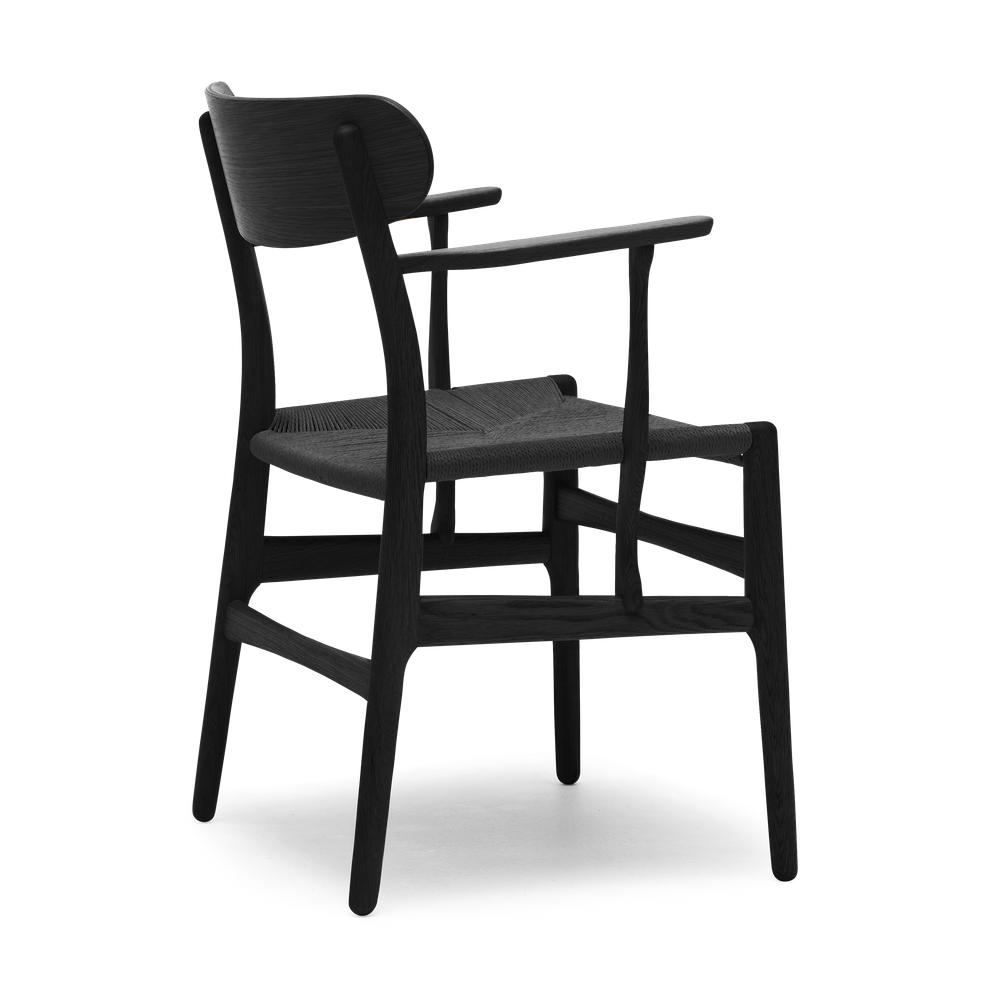 [product_category]-Carl Hansen Ch26 Chair, Colored Oak/Black Paper Cord-Carl Hansen-ch26-black-blackoak-CAR-2