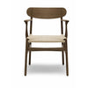 Kouřový kouř Carl Hansen CH26 Kouřový olej a záda: dub/čepice: dub, přírodní šňůra
