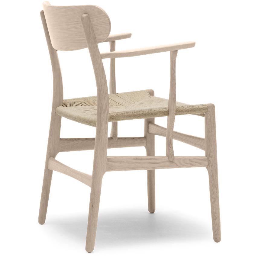 [product_category]-Carl Hansen Ch26 Chair, Oak Soap/Natural Cord-Carl Hansen-5713018216305-ch26-natur-soapedoak-CAR-2
