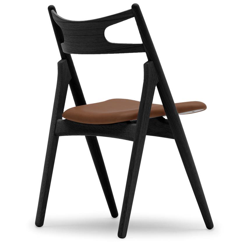 [product_category]-Carl Hansen Ch29 P Chair, Colored Oak/Brown Leather-Carl Hansen-ch29p-brown-ncss9000-n-Thor307-CAR-2