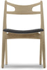 Carl Hansen CH29 P židle Sawbuck, mýdlová dub/černá kůže
