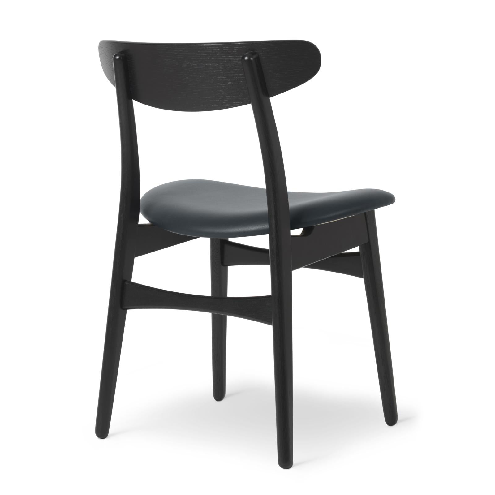 [product_category]-Carl Hansen Ch30p Chair, Dyed Oak, Dark Blue Leather-Carl Hansen-CH30P-blackoak-thor350-CAR-2