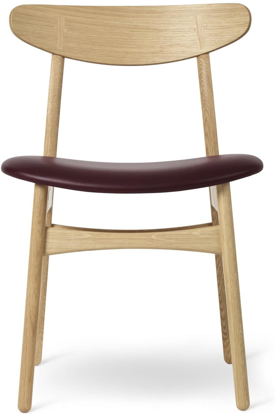 [product_category]-Carl Hansen Ch30p Chair, Oiled Oak, Burgundy Leather-Carl Hansen-CH30P-oiledoak-sif93-CAR-1