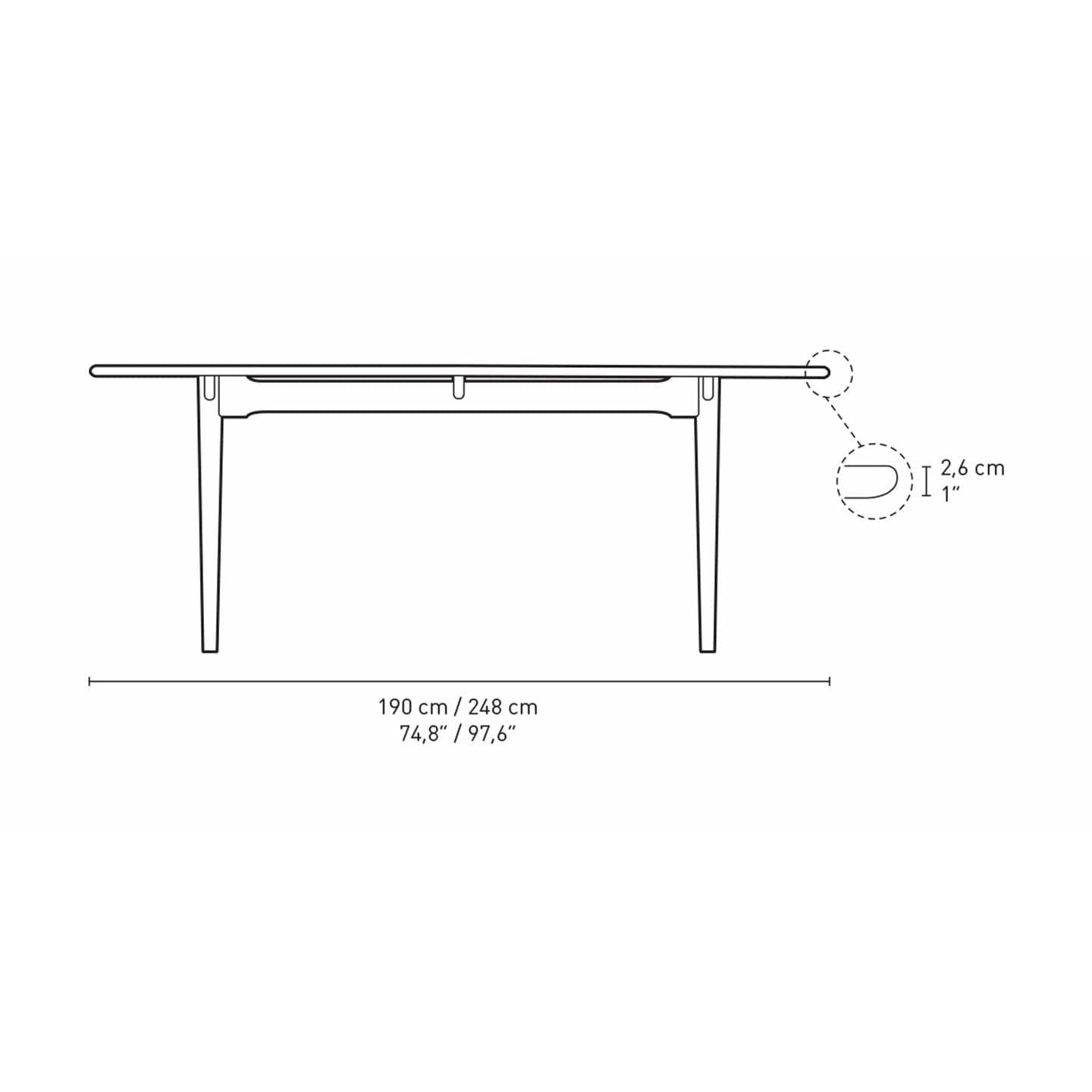 [product_category]-Carl Hansen Ch327 Dining Table Oak Smoke Colored Oil, 248x95 Cm-Carl Hansen-5715230781456-CH327-248x95cm-oak-smokedoil-CAR-3