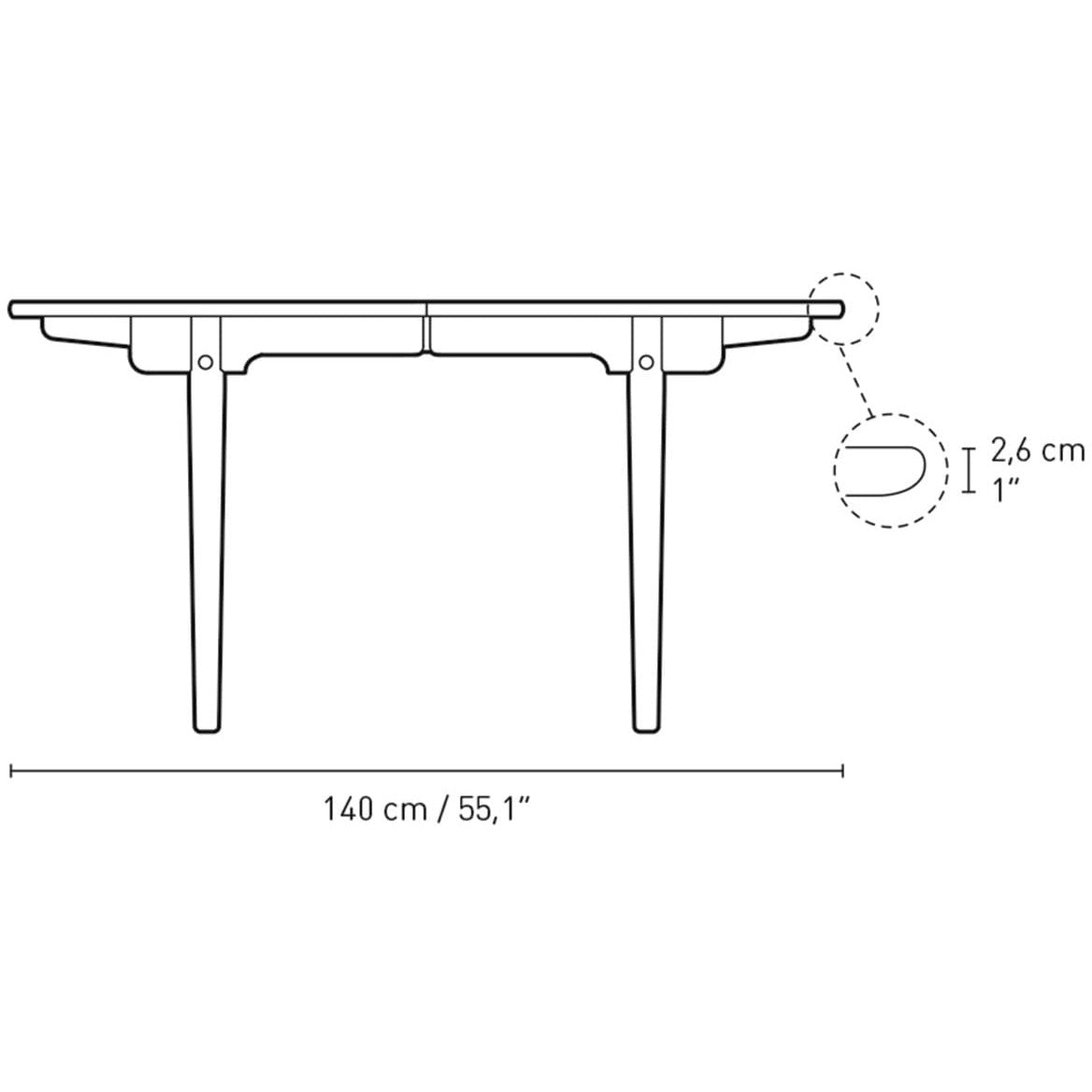 [product_category]-Carl Hansen Ch337 Dining Table 140x115 Cm, Mahogany Oiled-Carl Hansen-5715230013410-CH337-080-102-2-FSC-70-CAR-7