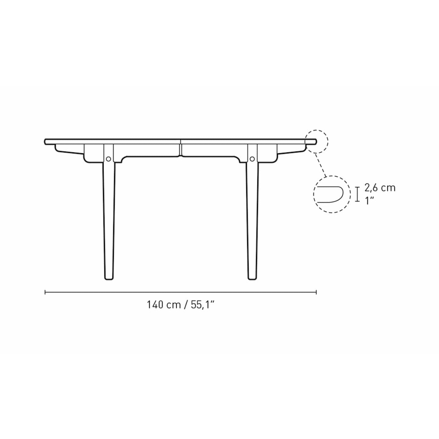 [product_category]-Carl Hansen Ch337 Dining Table Designed For 2 Pull Out Plates, Oak Smoke Colored Oil-Carl Hansen-5715230589472-CH337-oak-smokedoil-2-CAR-3
