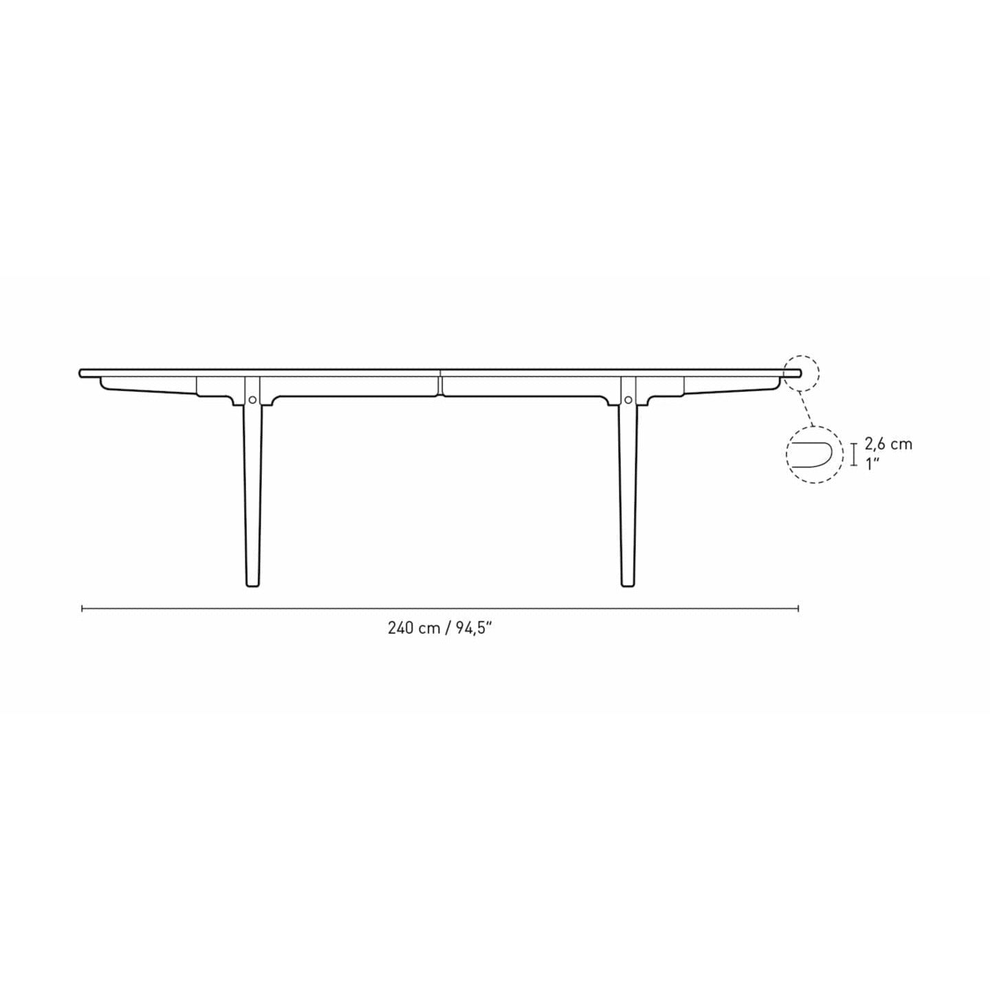 [product_category]-Carl Hansen Ch339 Dining Table Designed For 2 Pull Out Plates, Oak Smoke Colored Oil-Carl Hansen-5715230872055-CH339-oak-smokedoil-2-CAR-3