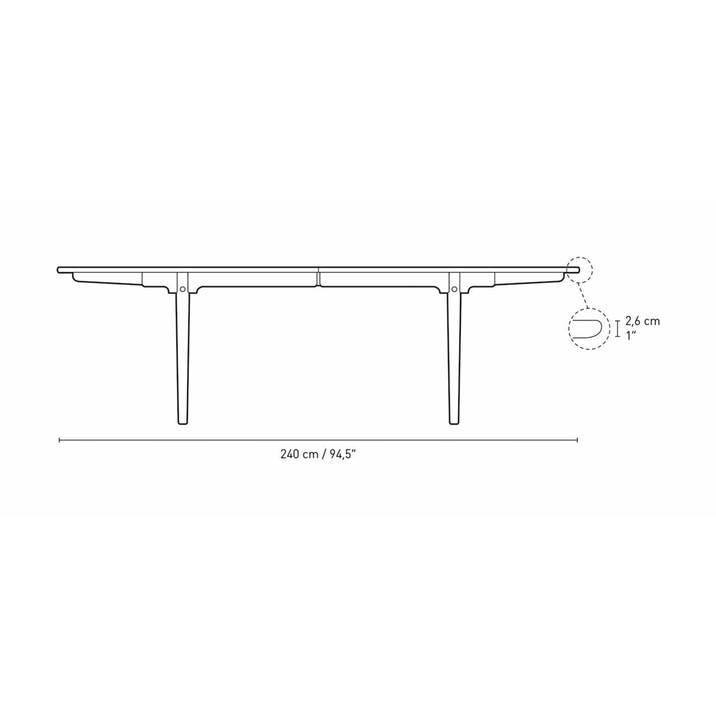 [product_category]-Carl Hansen Ch339 Dining Table Designed For 2 Pull Out Plates, Soaped Oak-Carl Hansen-5715397149274-CH339-OakSoap-2-CAR-3