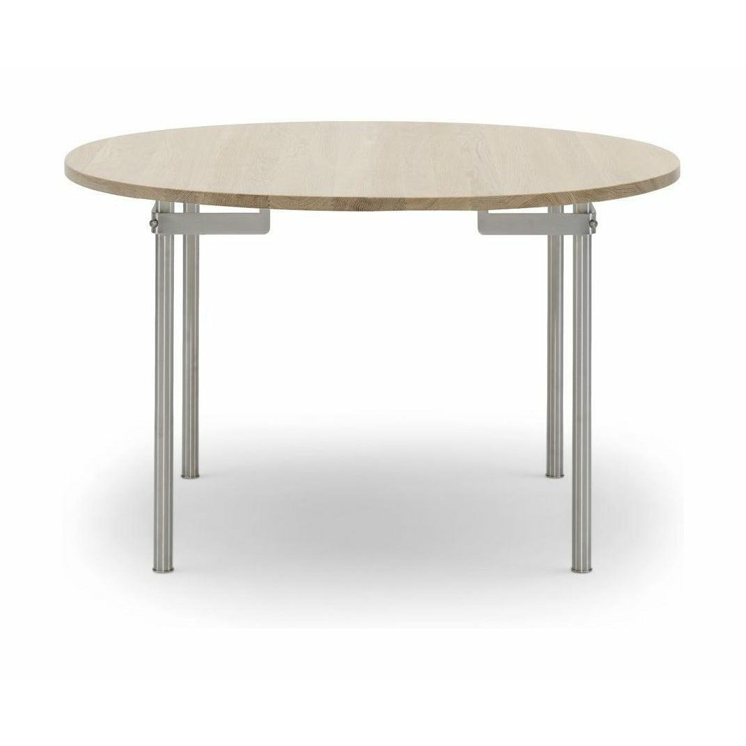 [product_category]-Carl Hansen Ch388 Dining Table Stainless Steel Incl. 2 Additional Plates, White Oiled Oak-Carl Hansen-CH388-whiteoiledoak-incltwo-CAR-1