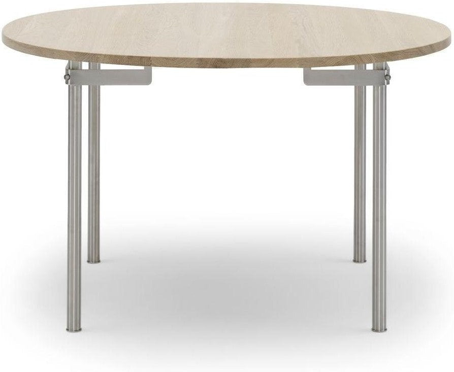 [product_category]-Carl Hansen Ch388 Dining Table Stainless Steel Without Additional Plates, White Oiled Oak-Carl Hansen-5710954427833-CH388-whiteoiledoak-wo-CAR-1