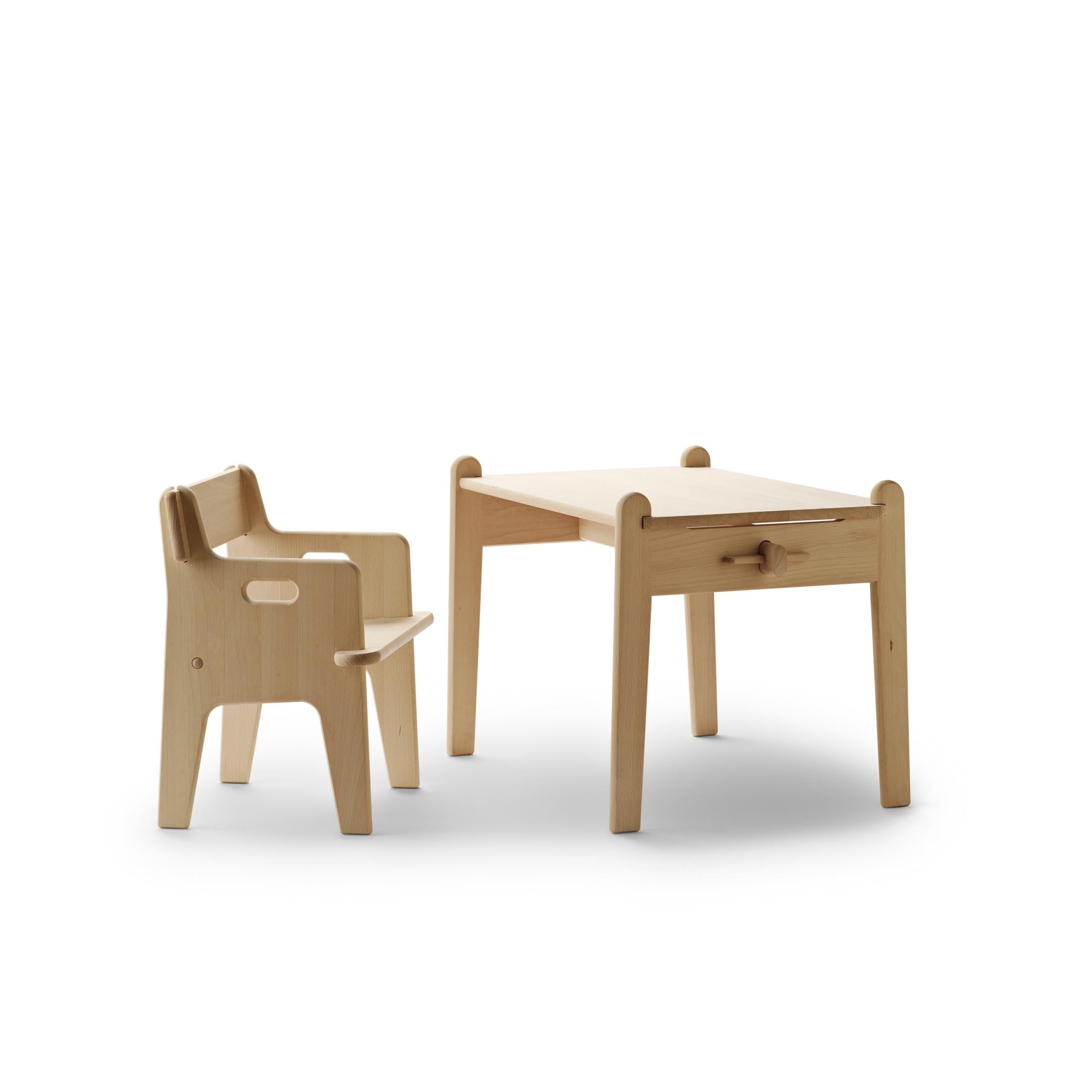 [product_category]-Carl Hansen Ch411 Peter's Table, Untreated Beech-Carl Hansen-5715230494363-CH411-CAR-2
