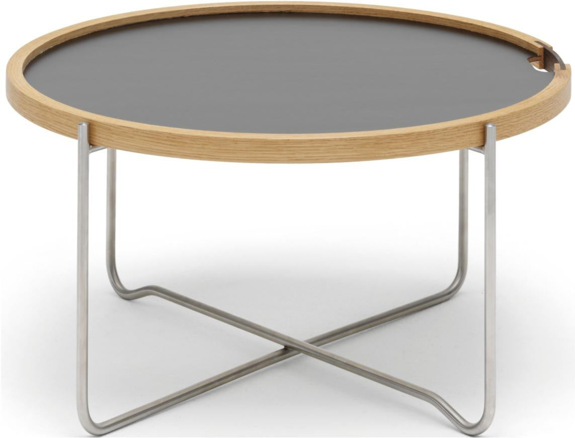 [product_category]-Carl Hansen Ch417 Tray Table, Laminate/Oiled Oak-Carl Hansen-5710954705238-CH417-blacklaminat-oiledoak-CAR-1