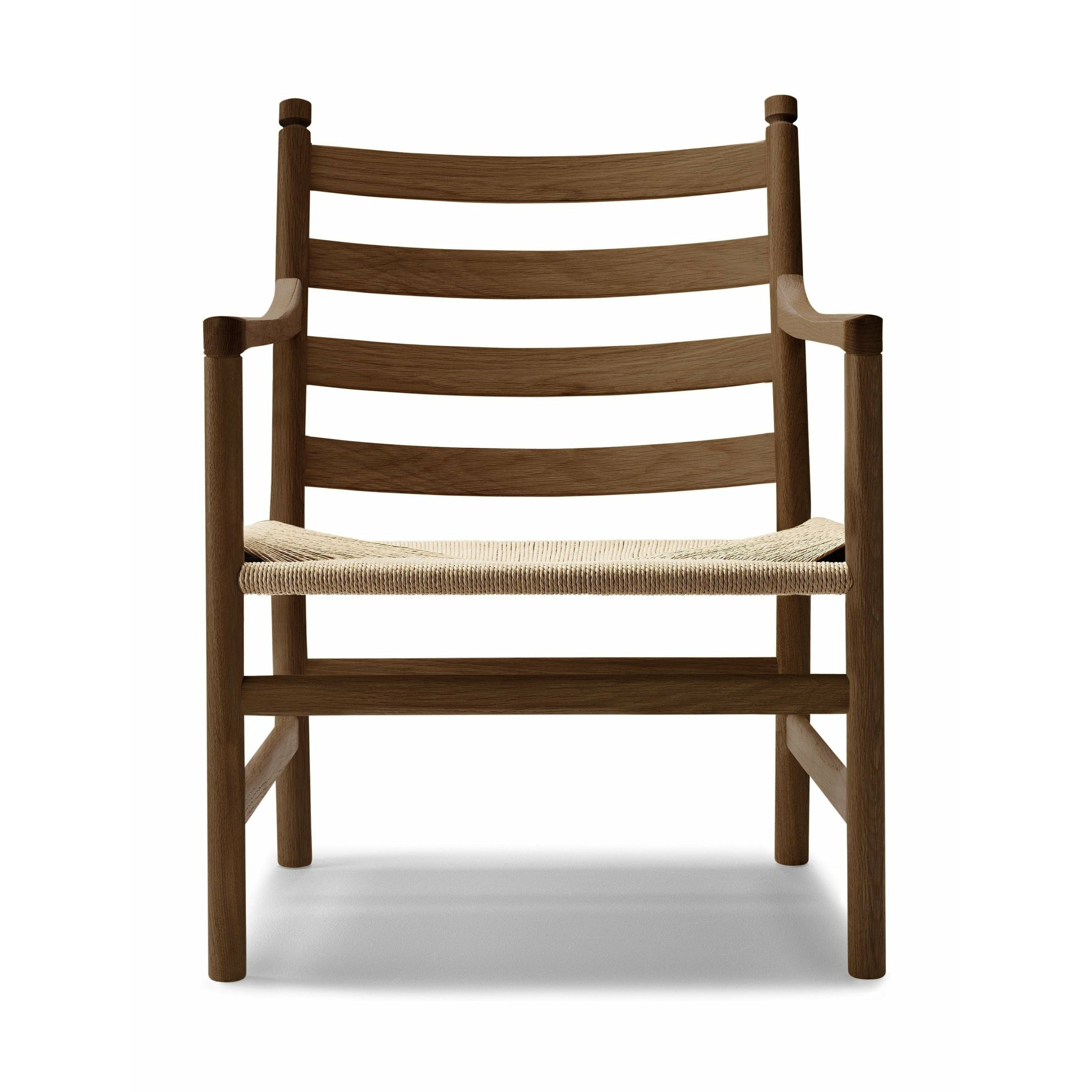 [product_category]-Carl Hansen Ch44 Lounge Chair Oak Smoke Colored Oil, Natural Cord-Carl Hansen-CH44-oak-smokedoil-papercord- natural-CAR-1
