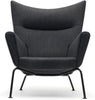  Ch445 Wing Chair Steel/Dark Gray Fabric