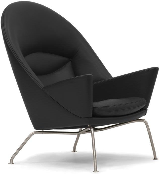 [product_category]-Carl Hansen Ch468 Oculus Chair, Steel/Black Leather-Carl Hansen-ch468-black-steel-CAR-1
