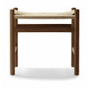 Carl Hansen CH53 Footstool Oak Smoke Colored Oil 39 cm, přírodní šňůra