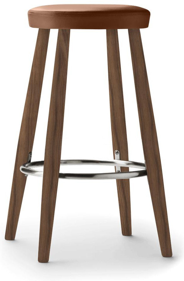 [product_category]-Carl Hansen Ch58 Bar Stool, Oiled Walnut/Brown Leather-Carl Hansen-5714413392717-CH58-060-102-HR-Thor307-CAR-1