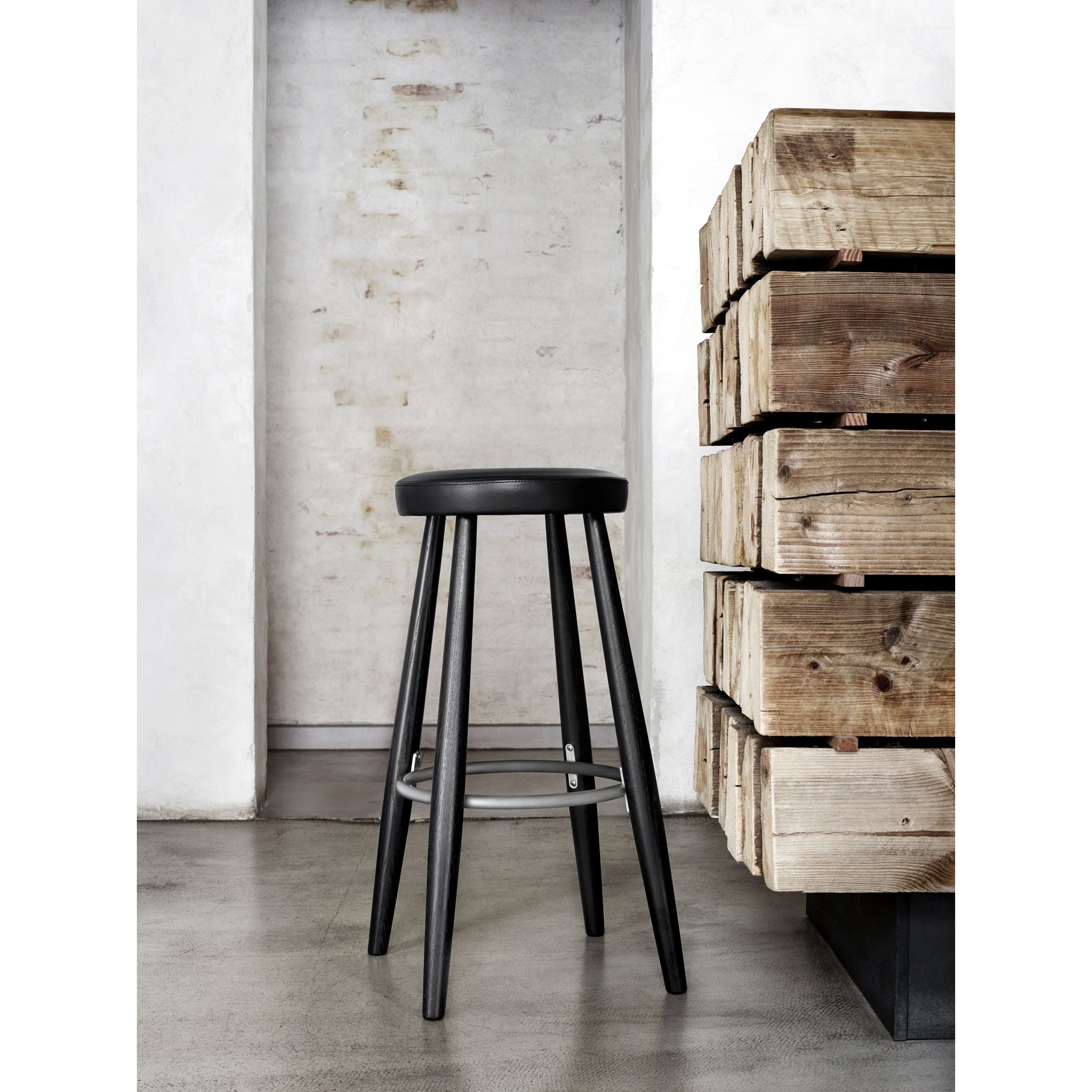 [product_category]-Carl Hansen Ch58 Bar Stool, Soaped Oak/Orange Leather-Carl Hansen-5714413174115-CH58-020-101-CMHR-LOKE7050-CAR-3