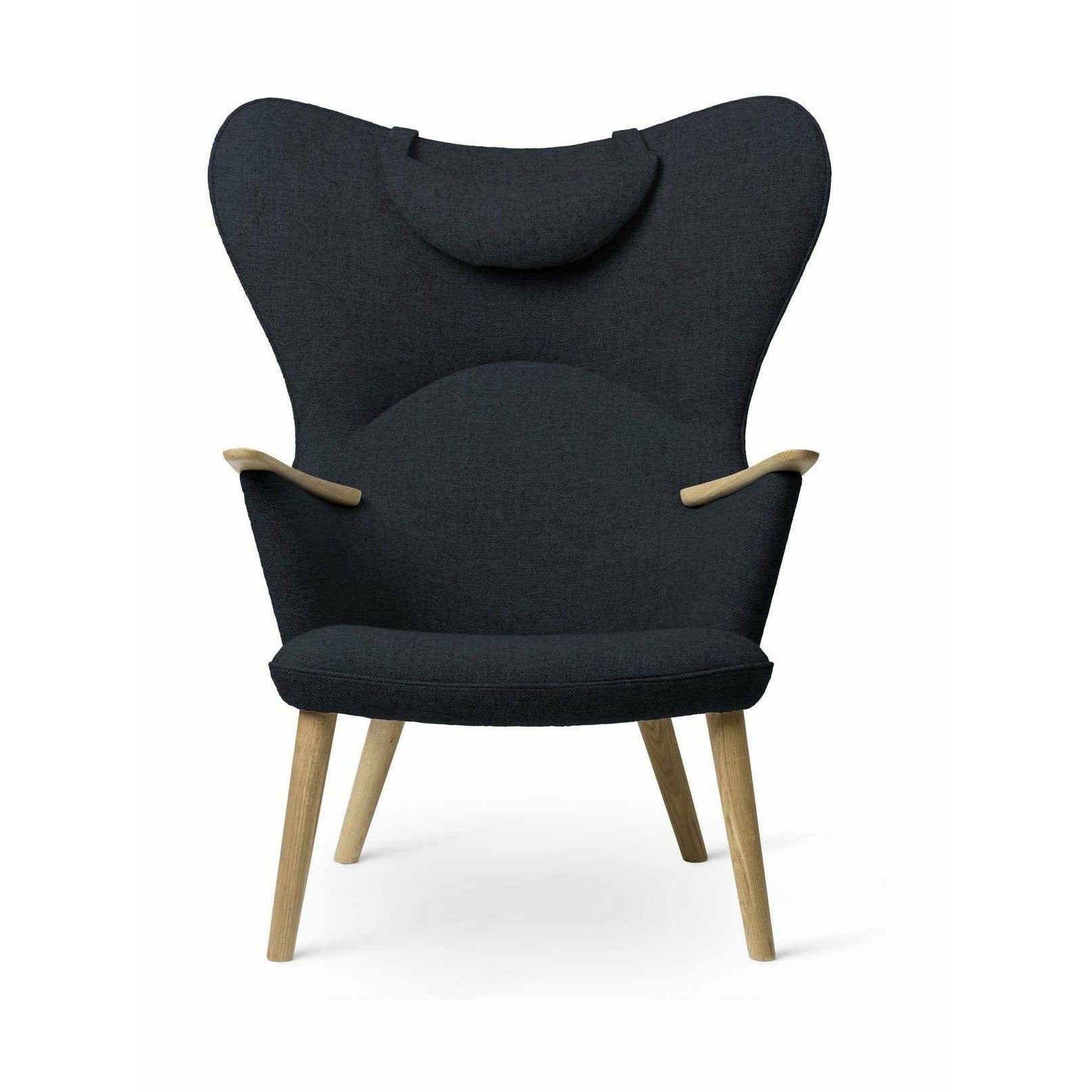 [product_category]-Carl Hansen Ch78 Mama Bear Lounge Chair, Oak Oiled/Blue Fiord 0782-Carl Hansen-5714413715608-CH7848-CAR-1