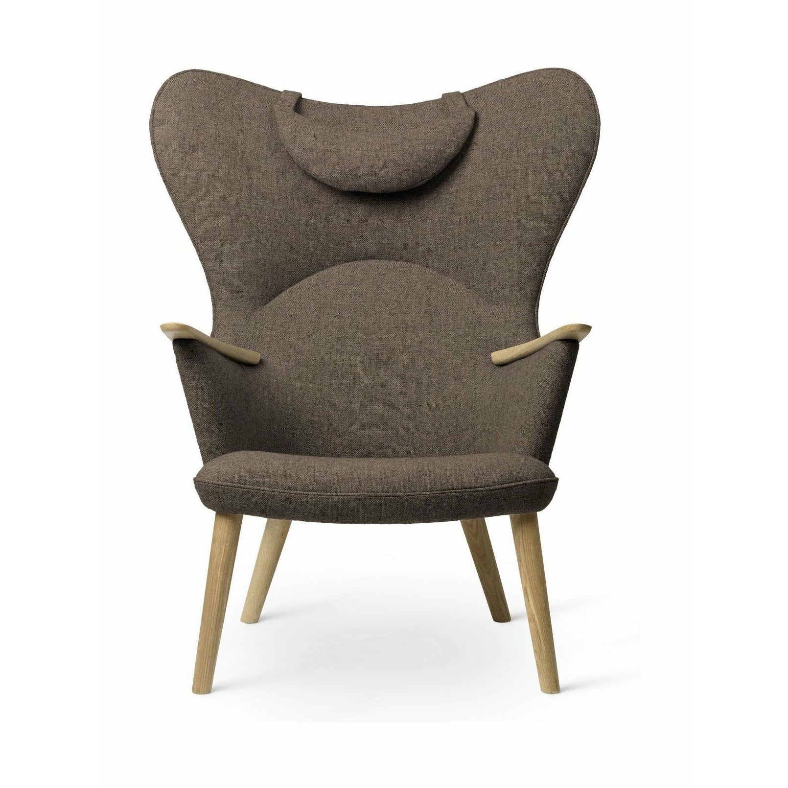 [product_category]-Carl Hansen Ch78 Mama Bear Lounge Chair, Oak Oiled/Brown Fiord 0271-Carl Hansen-5714413715585-CH7838-CAR-1