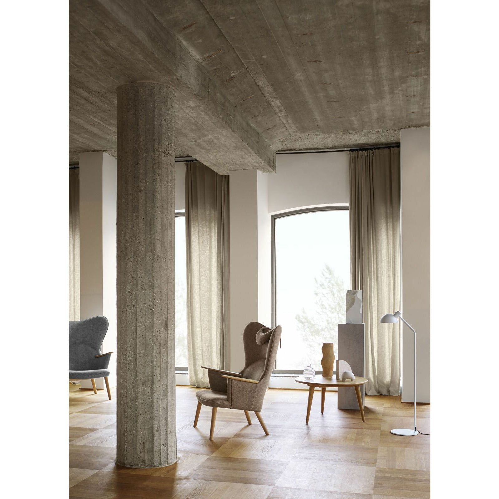 [product_category]-Carl Hansen Ch78 Mama Bear Lounge Chair, Oak Oil/Gray Fiord 0151-Carl Hansen-5714413715578-CH7833-CAR-2