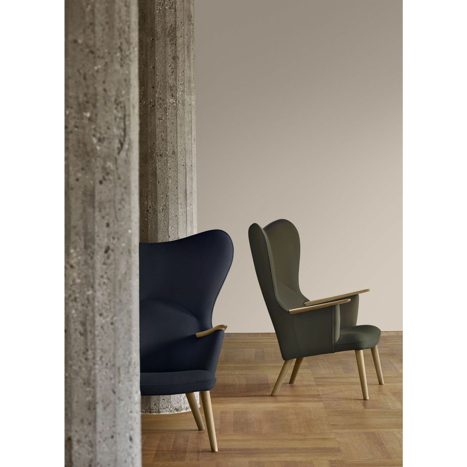 [product_category]-Carl Hansen Ch78 Mama Bear Lounge Chair, Oak Soap/Green Fiord 0961-Carl Hansen-5714413715561-CH7852-CAR-2