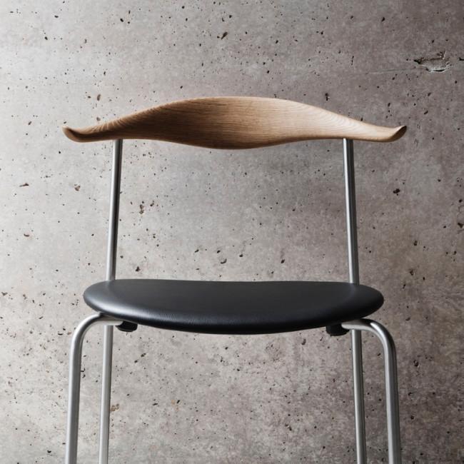 [product_category]-Carl Hansen Ch88 P Chair, Black Beech/Black Leather/Chromed-Carl Hansen-CH88P-thor301-beechblack-chromed-CAR-3