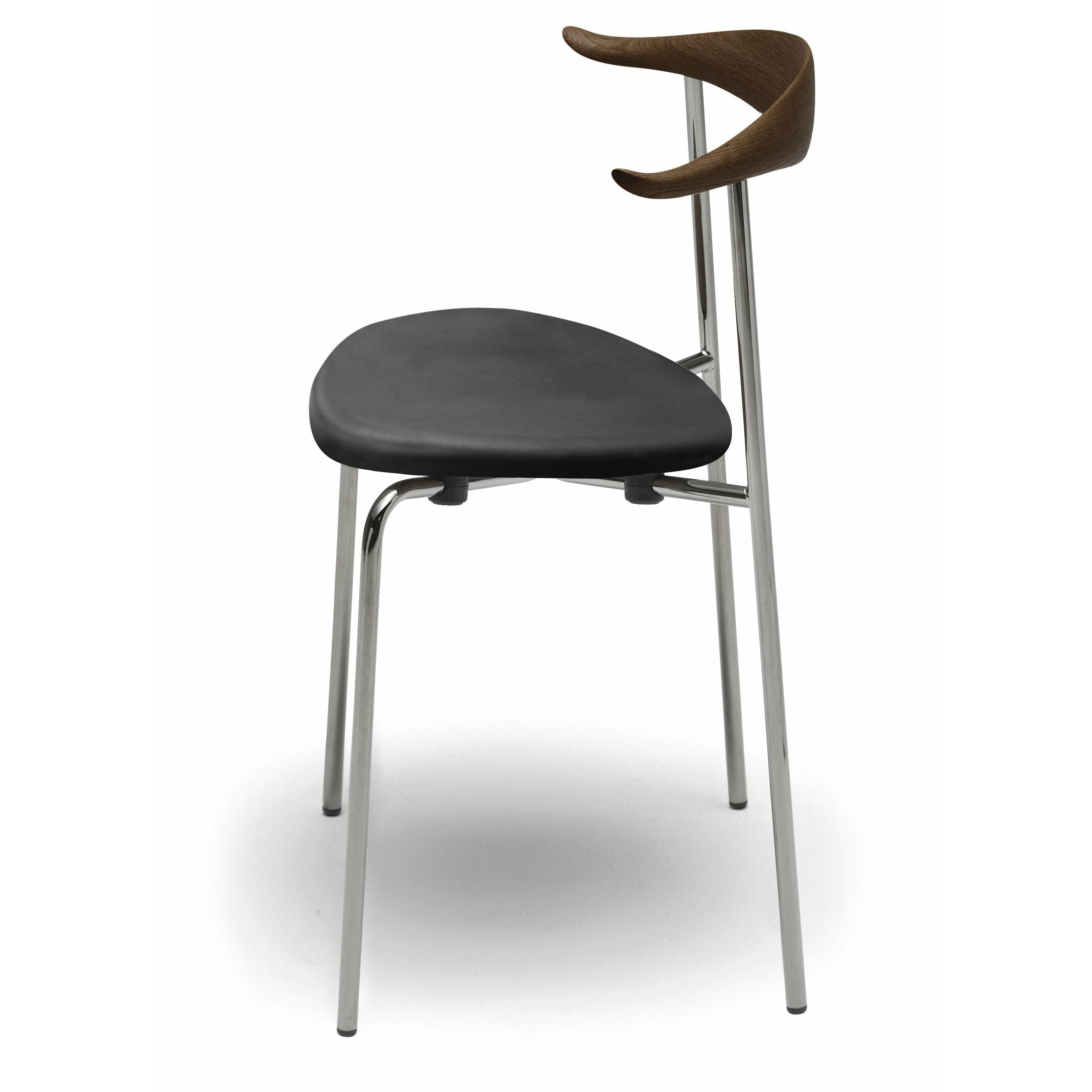 [product_category]-Carl Hansen Ch88 P Chair, Oak Smoke Oil/Thor 301 Leather-Carl Hansen-CH88P-oak-smokedoil-stainlesssteel-thor301-CAR-2