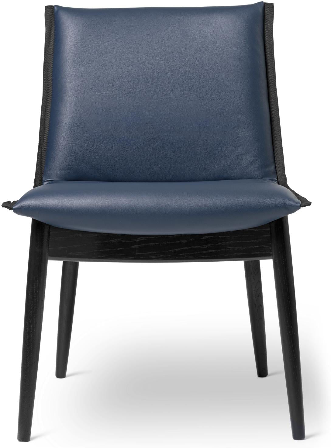 [product_category]-Carl Hansen E004 Embrace Chair, Lacquered Oak, Blue Leather-Carl Hansen-E004-blackoak-thor350-CAR-1