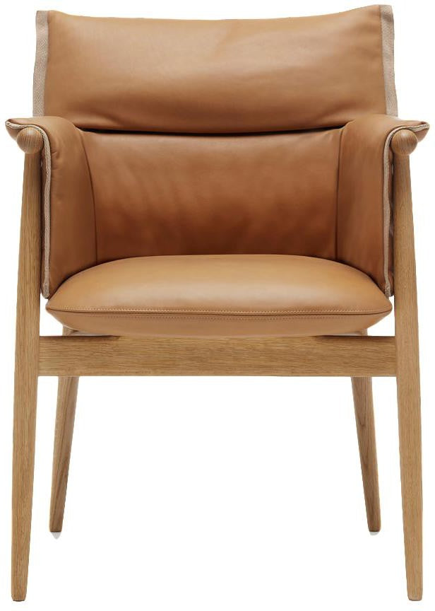 [product_category]-Carl Hansen E005 Embrace Armchair, Oiled Oak/Brown Leather-Carl Hansen-CHE005-sif95-oiledoak-CAR-1