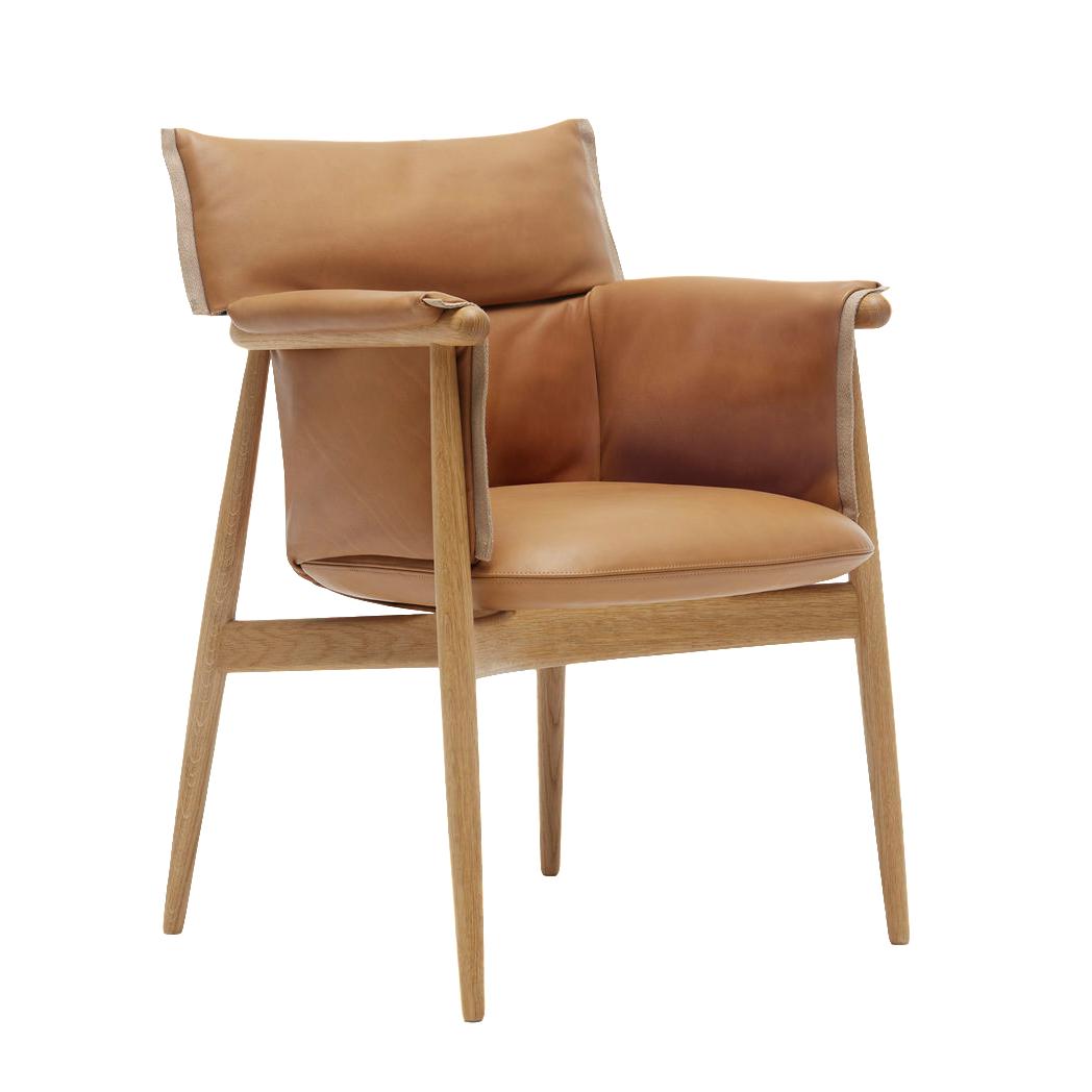 [product_category]-Carl Hansen E005 Embrace Armchair, Oiled Oak/Brown Leather-Carl Hansen-CHE005-sif95-oiledoak-CAR-2