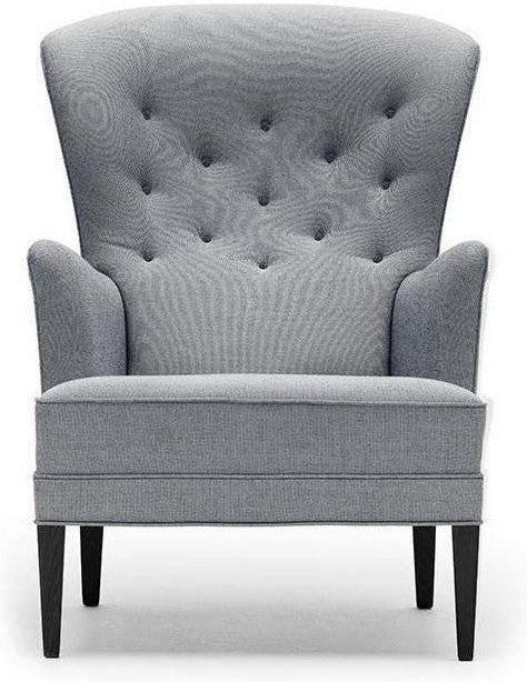 [product_category]-Carl Hansen Fh419 Heritage Chair, Black Oak/Light Gray Fabric-Carl Hansen-CHFH419-fiord151-blackoak-CAR-1