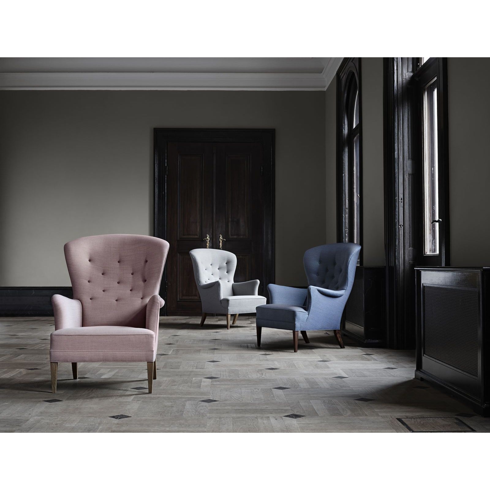 [product_category]-Carl Hansen Fh419 Heritage Chair, Black Oak/Light Gray Fabric-Carl Hansen-CHFH419-fiord151-blackoak-CAR-4