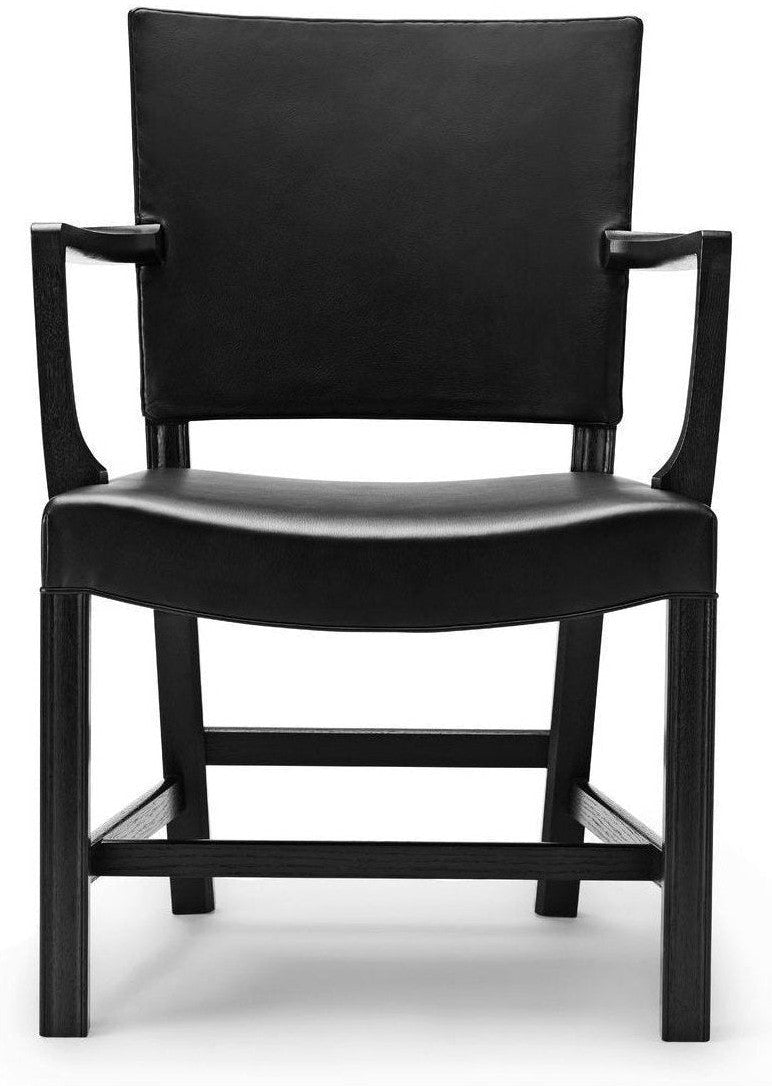 [product_category]-Carl Hansen Kk37581 Large Red Armchair, Black Oak/Black Leather-Carl Hansen-CHKK37581-sif98-blackoak-CAR-1