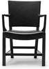 Carl Hansen KK37581 Velké červené křeslo, černé dub/černá kůže