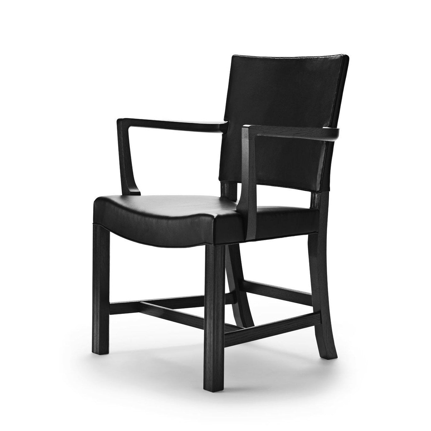 [product_category]-Carl Hansen Kk37581 Large Red Armchair, Black Oak/Black Leather-Carl Hansen-CHKK37581-sif98-blackoak-CAR-2