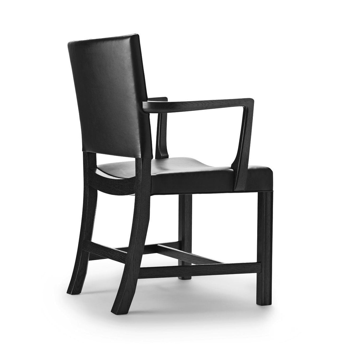 [product_category]-Carl Hansen Kk37581 Large Red Armchair, Black Oak/Black Leather-Carl Hansen-CHKK37581-sif98-blackoak-CAR-3